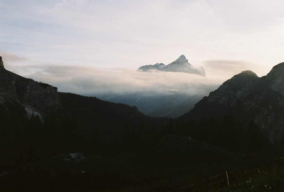 Civett i kvällnig vy från Rifugio Città Di Fiume.