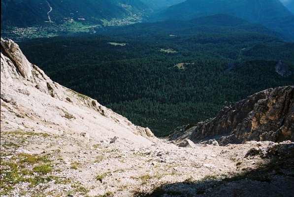 Utsikt österut från Forcella di Val d’Arcia