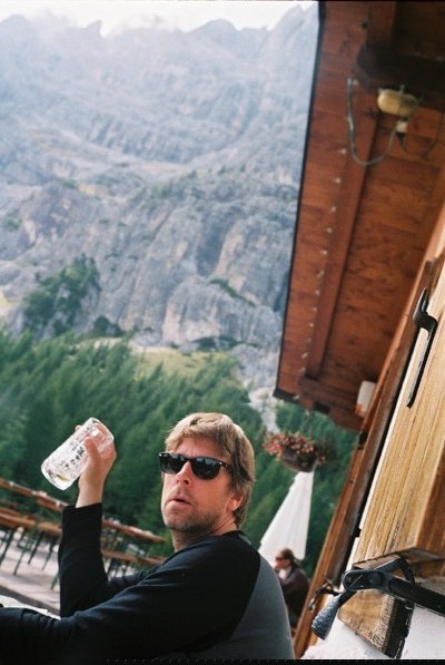 En öl vid Rifugio Palmieri