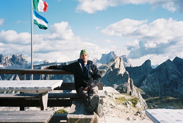 Terassen på Rifugio Nuvolau