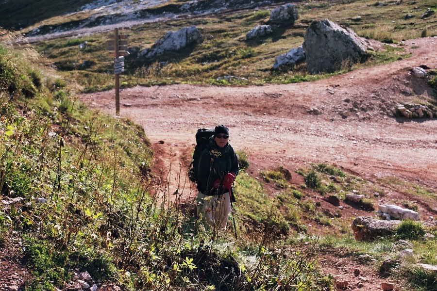 Har precis lämnat Rifugio Averau