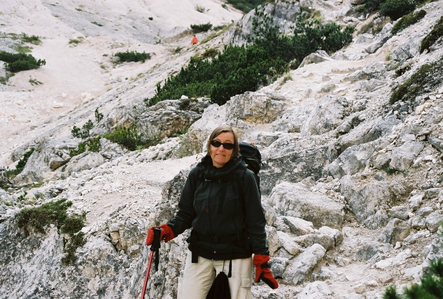 På väg mot Rifugio Pederü