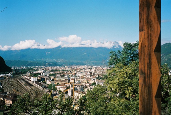 utsikt över Bolzano från Gasthaus