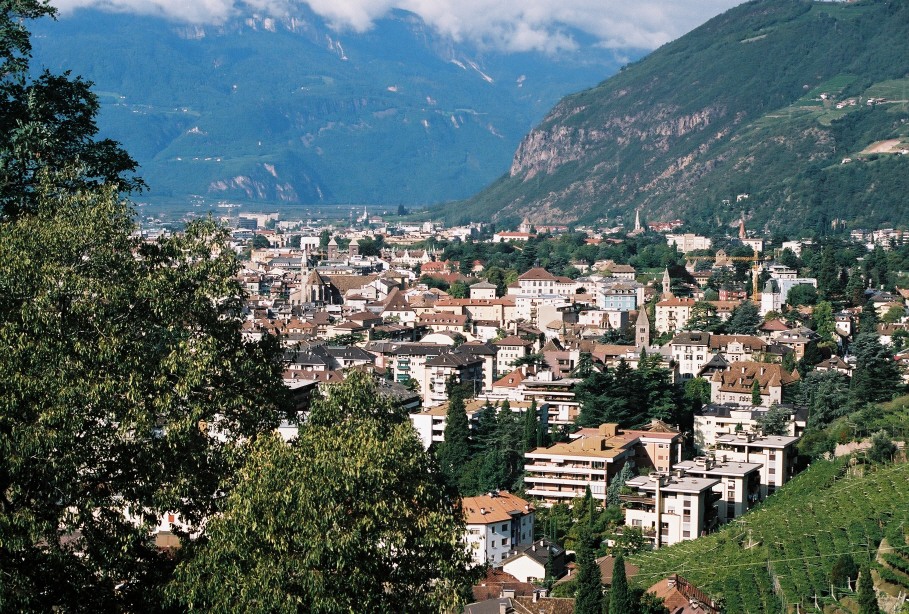 utsikt över Bolzano från Gasthaus